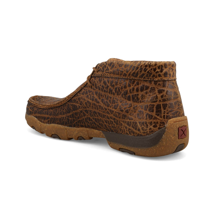 Twisted X Mens Driving Moc Elephant Golden Brown Leather Chukka Boots