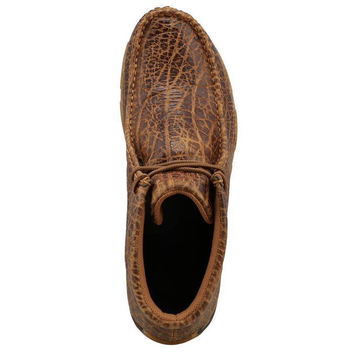 Twisted X Mens Driving Moc Elephant Golden Brown Leather Chukka Boots