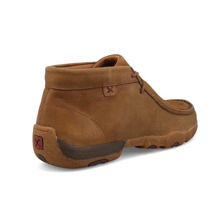 Twisted X Mens Driving Moc Laser Cut Burnt Sand Leather Chukka Boots