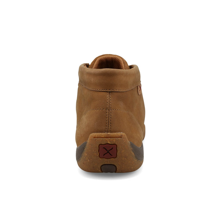 Twisted X Mens Driving Moc Laser Cut Burnt Sand Leather Chukka Boots