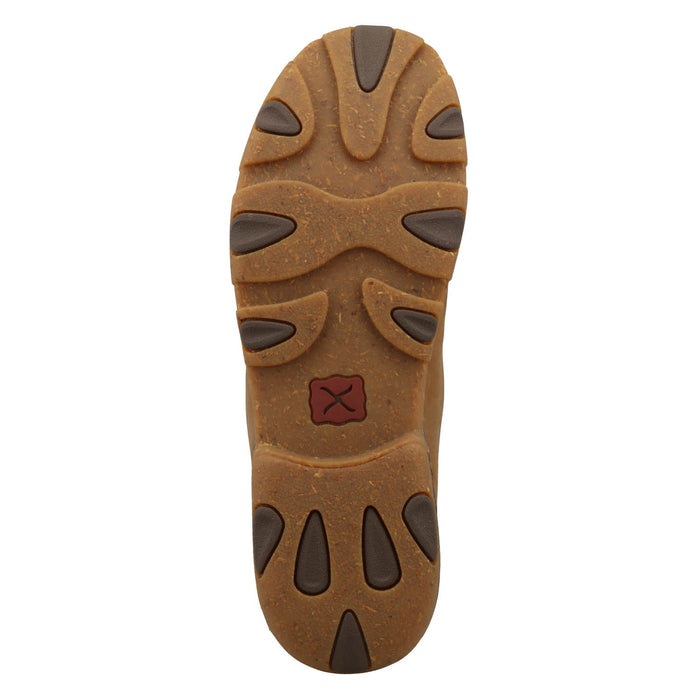 Twisted X Mens Driving Moc Laser Cut Burnt Sand Leather Chukka Boots