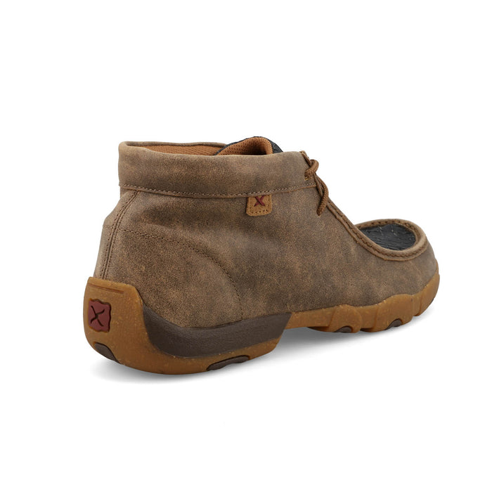 Twisted X Mens Driving Moc Sea Bass Black/Bomber Leather Chukka Boots