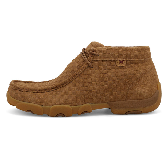 Twisted X Mens Driving Moc Embossed Cork Brown Suede Chukka Boots