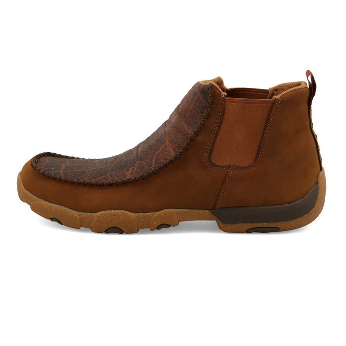 Twisted X Mens 4in Driving Moc Tan/Spice Leather Chelsea Boots