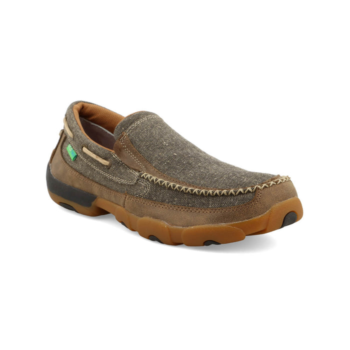 Twisted X Mens Driving Moc Dust Fabric Slip-On Shoes