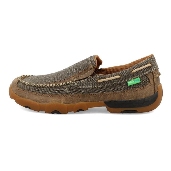 Twisted X Mens Driving Moc Dust Fabric Slip-On Shoes