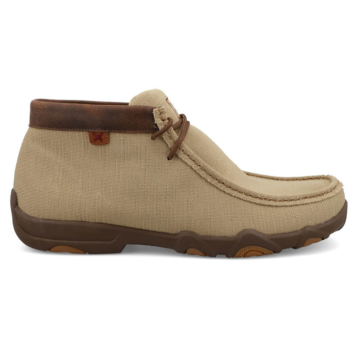 Twisted X Mens UltraLite X Driving Moc Khaki/Brown Leather Chukka Boots