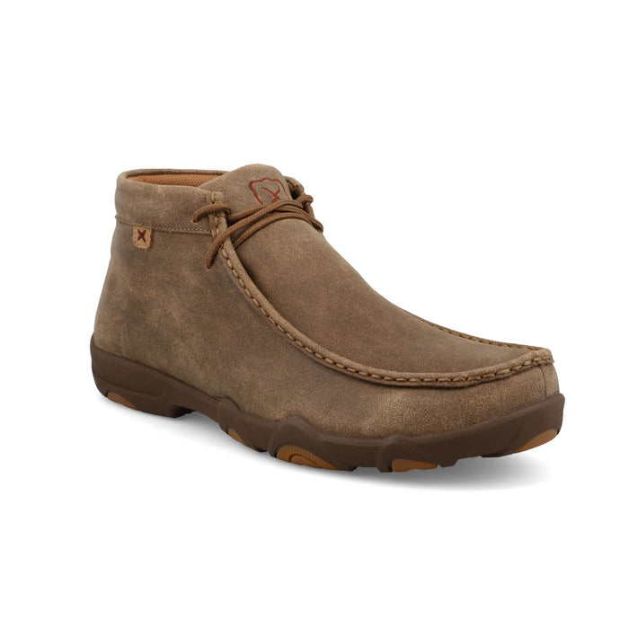 Twisted X Mens UltraLite X Driving Moc Bomber Leather Chukka Boots