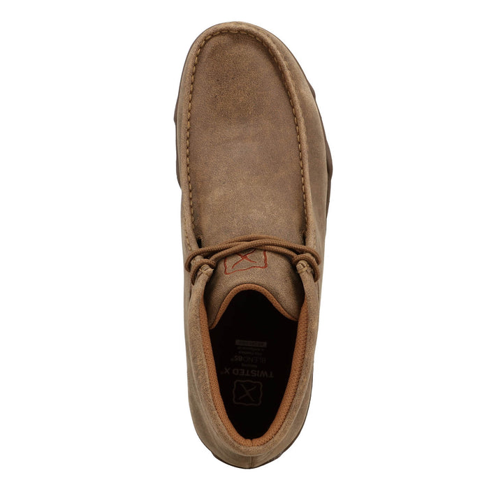 Twisted X Mens UltraLite X Driving Moc Bomber Leather Chukka Boots