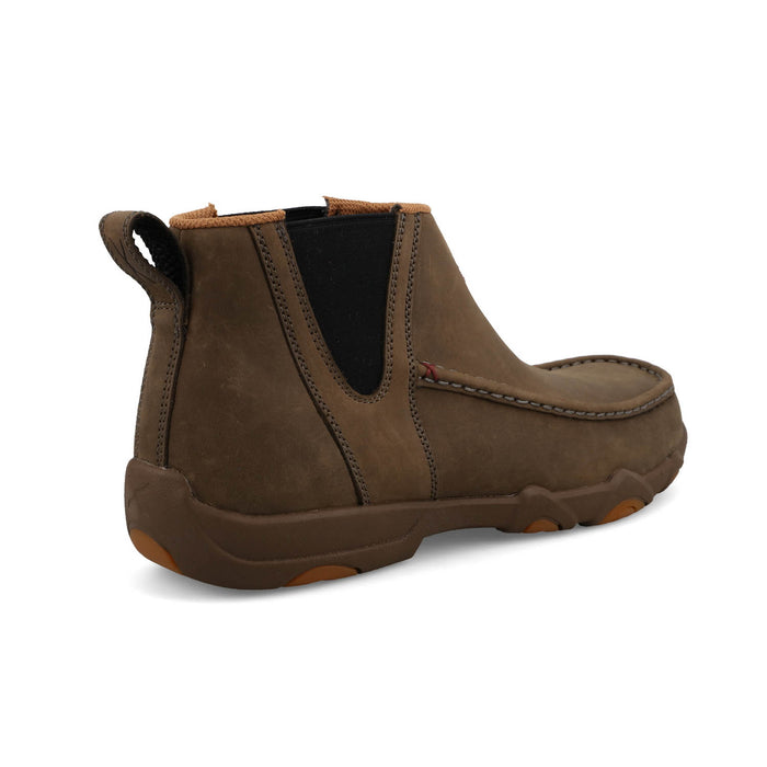 Twisted X Mens 4in UltraLite X Driving Moc Shitake Leather Chelsea Boots