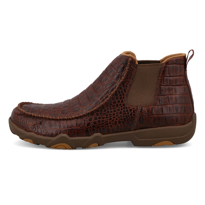 Twisted X Mens 6in UltraLite X Driving Moc Brown Leather Chelsea Boots