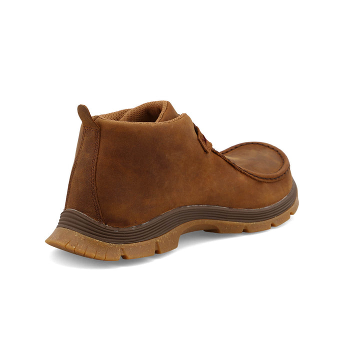 Twisted X Mens Oblique Toe Oiled Saddle Leather Chukka Boots