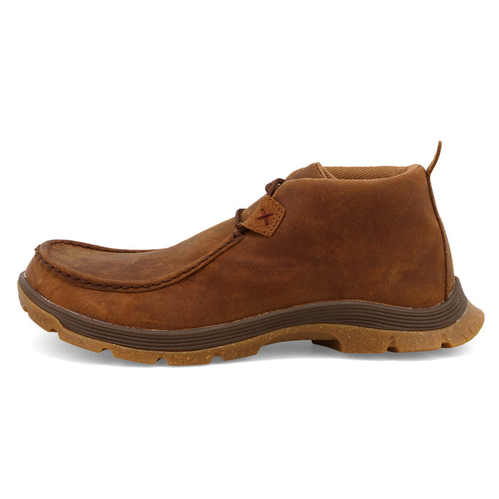 Twisted X Mens Oblique Toe Oiled Saddle Leather Chukka Boots