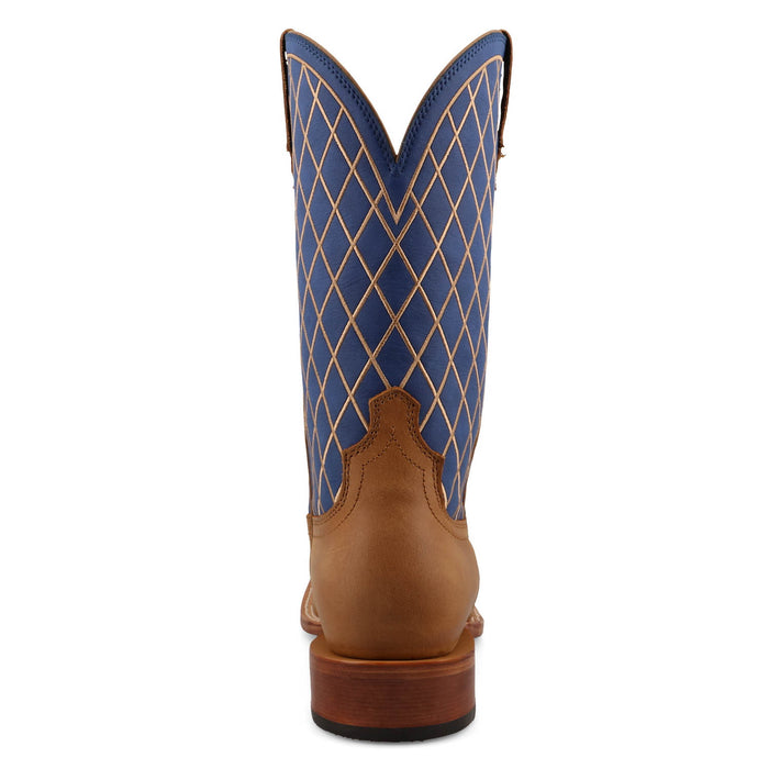 Twisted X Mens 12in Hooey Inca Gold/Twilight Blue Leather Cowboy Boots