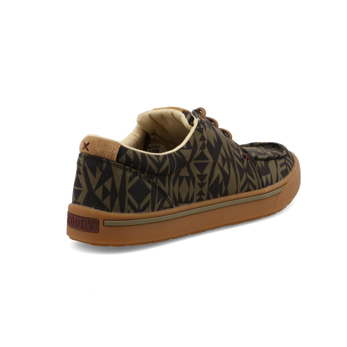 Twisted X Mens Hooey Loper Southwest Olive/Black Fabric Sneakers Shoes