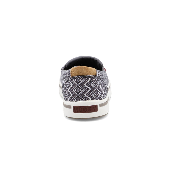 Twisted X Mens Hooey Loper Black/White Fabric Slip-On Shoes