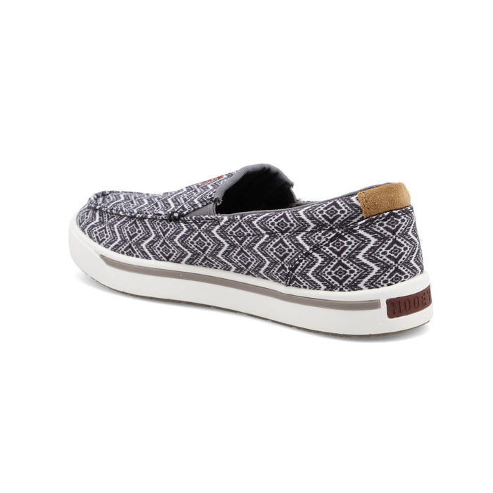 Twisted X Mens Hooey Loper Black/White Fabric Slip-On Shoes