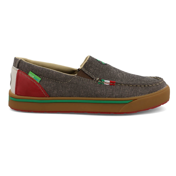 Twisted X Mens Hooey Loper Mexican Eco Dust/Multi Fabric Slip-On Shoes