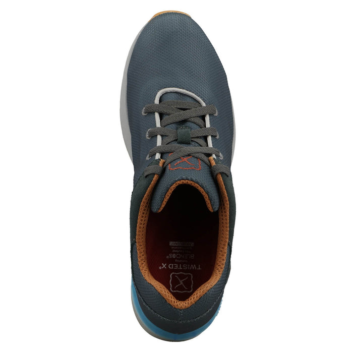 Twisted X Mens CellStretch Active Pewter Leather Sneakers Shoes