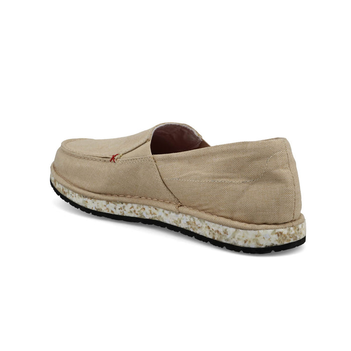 Twisted X Mens Circular Project Cream Linen Slip-On Shoes