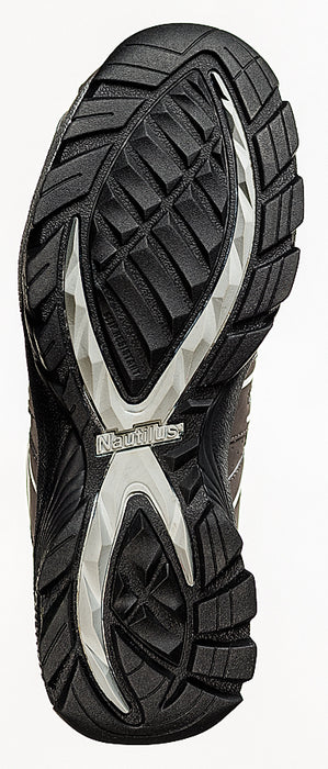 Nautilus Mens Composite Toe ESD Athletic M Grey/Black Faux Leather Shoes