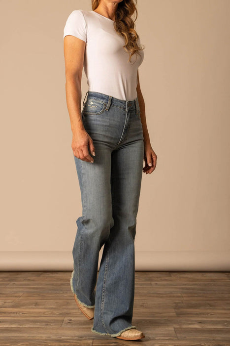 Kimes Ranch Womens Olivia Blue Cotton Blend Jeans