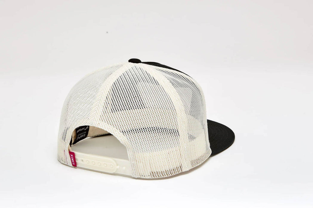 Kimes Ranch Unisex Panoramic Black Cotton Twill Trucker Cap
