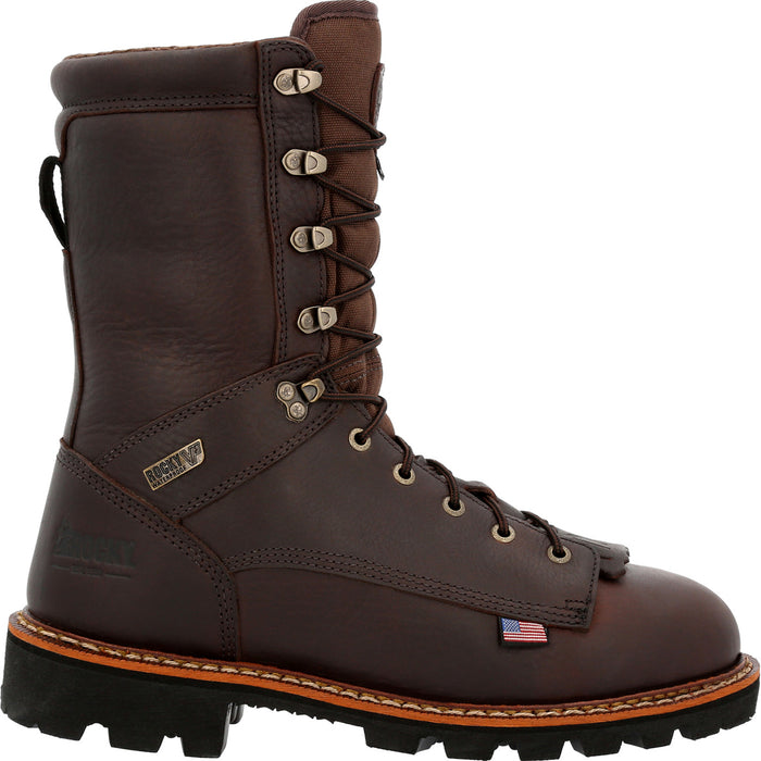 Rocky Mens Brown Leather Elk Stalker 400G WP Hunting Boots