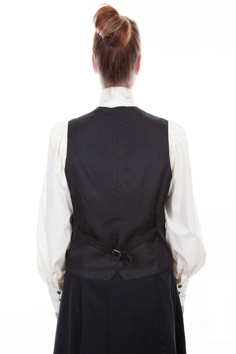 Scully Womens Teal Polyester Scroll Swirls Vest