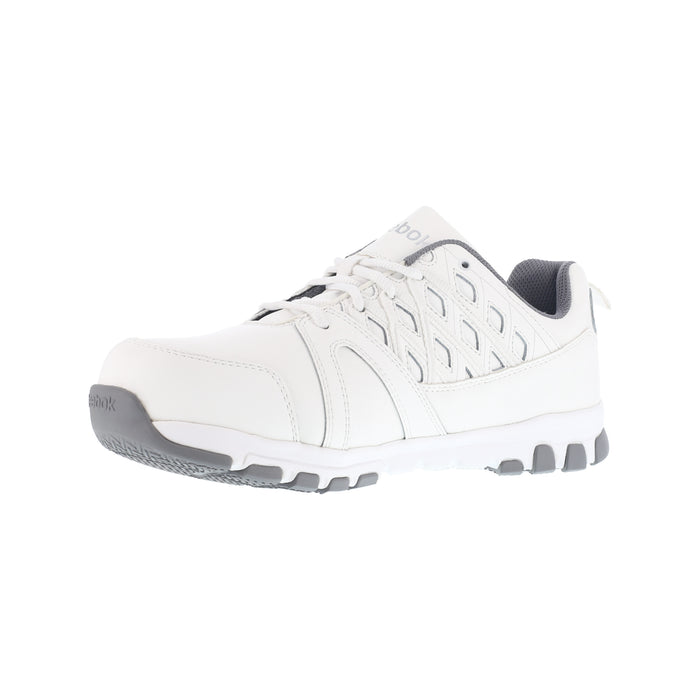Reebok Womens White Leather Work Shoes ST Sublite Athletic