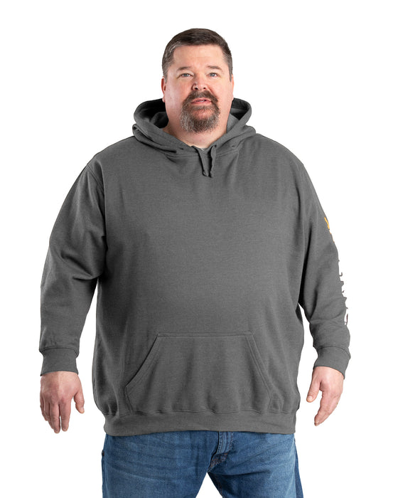 Berne Mens Graphite Cotton Blend Pullover Hooded Sweatshirt