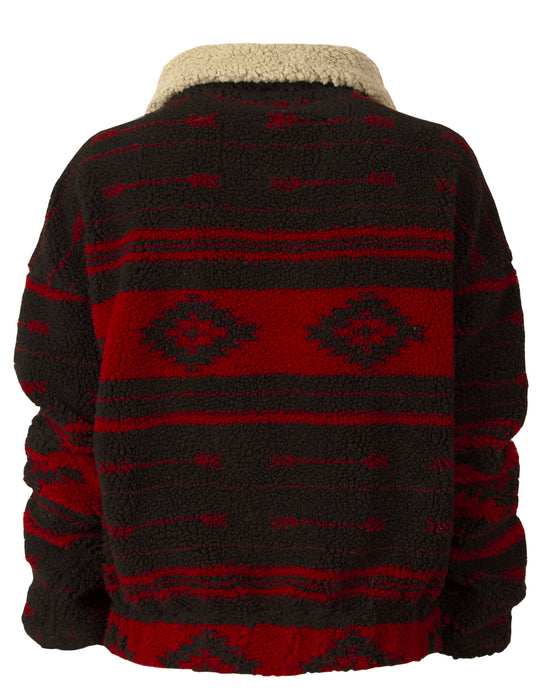 STS Ranchwear Womens Roxie Red/Black 100% Polyester Fleece Jacket