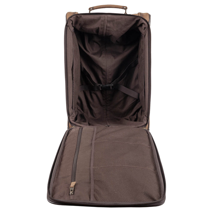 STS Ranchwear Unisex Cowhide Rolling Bag Brown 100% Polyester Carry-On Bag