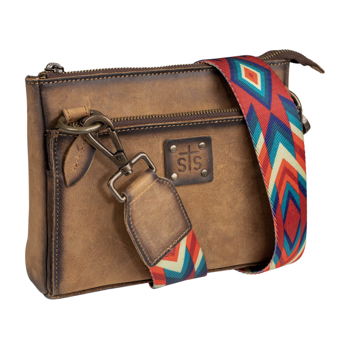 STS Ranchwear Womens Baroness Basic Bliss Lily Veg-Tan Leather Crossbody Bag