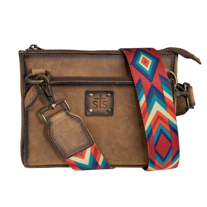 STS Ranchwear Womens Baroness Basic Bliss Lily Veg-Tan Leather Crossbody Bag