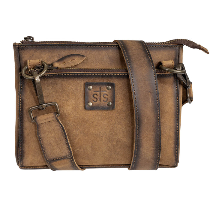 STS Ranchwear Womens Baroness Basic Bliss Lily Veg-Tan Leather Crossbody Bag