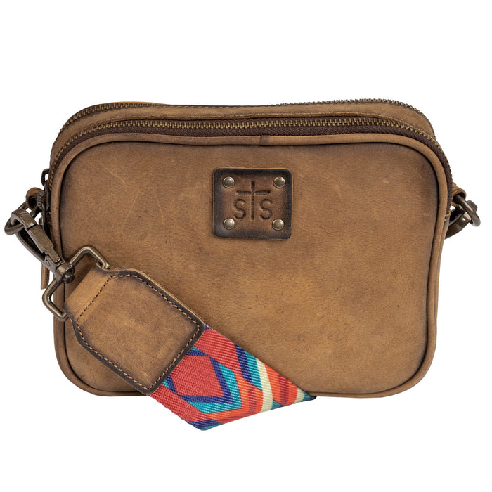 STS Ranchwear Womens Baroness Basic Bliss Lucy Veg-Tan Leather Crossbody Bag