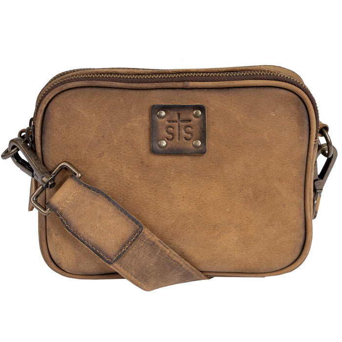 STS Ranchwear Womens Baroness Basic Bliss Lucy Veg-Tan Leather Crossbody Bag