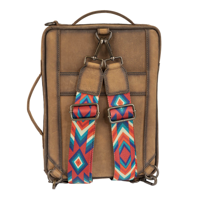 STS Ranchwear Womens Baroness Basic Bliss Shiloh Messenger Tan Leather Backpack
