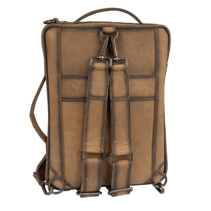 STS Ranchwear Womens Baroness Basic Bliss Shiloh Messenger Tan Leather Backpack