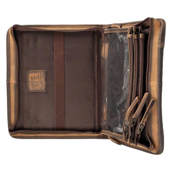 STS Ranchwear Mens Foreman Truck Veg-Tan Leather Zip Organizer