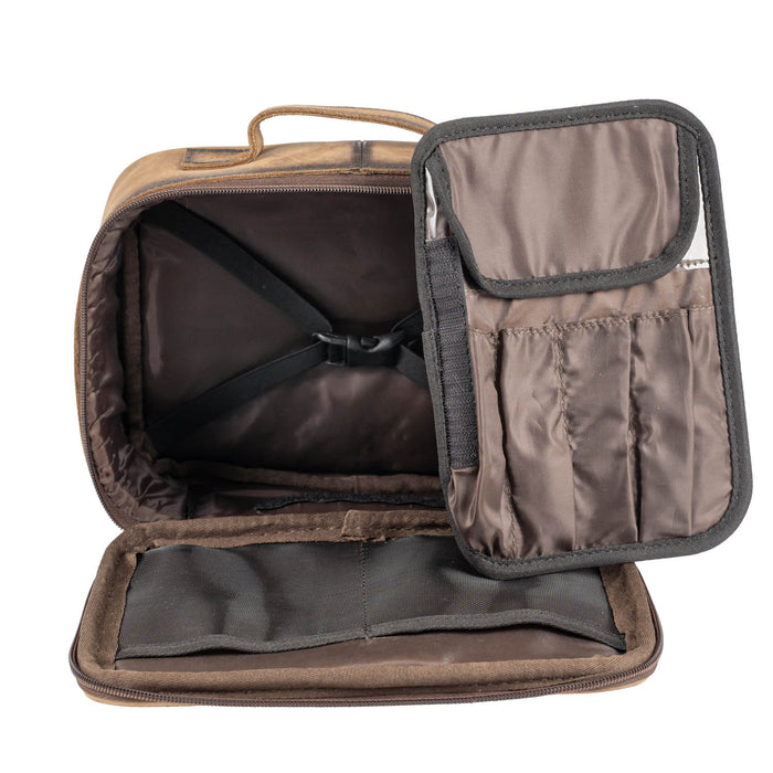 STS Ranchwear Womens Cowhide Yukon Organizer Brown Leather Makeup Case
