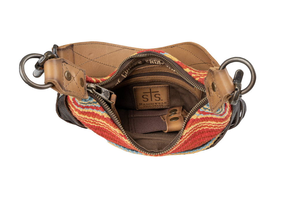 STS Ranchwear Womens Chaynee Valley Nellie Fringe Serape Leather Handbag Bag