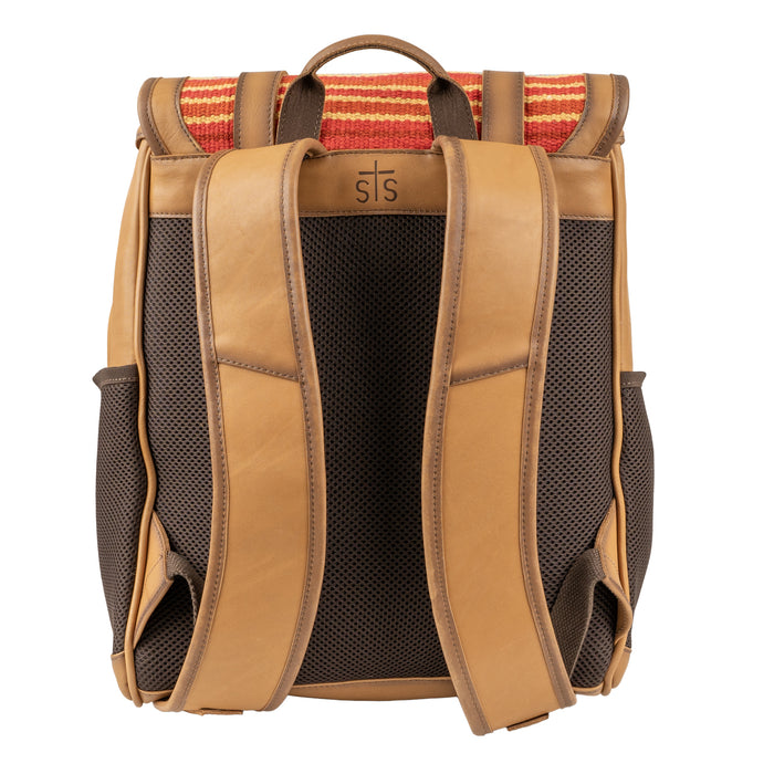 STS Ranchwear Womens Chaynee Valley Serape Knapsack Multi-Color Leather Backpack