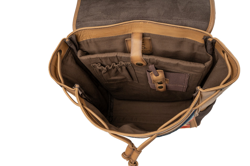 STS Ranchwear Womens Chaynee Valley Serape Knapsack Multi-Color Leather Backpack