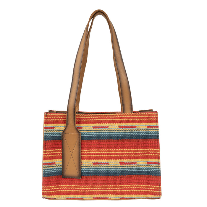 STS Ranchwear Womens Chaynee Valley Serape Ruby Multi-Color Leather Handbag Bag