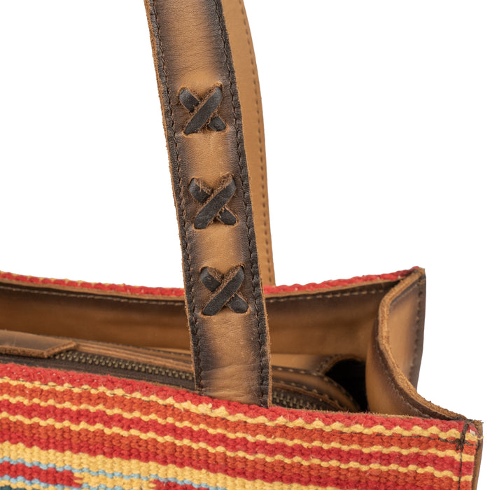 STS Ranchwear Womens Chaynee Valley Serape Ruby Multi-Color Leather Handbag Bag