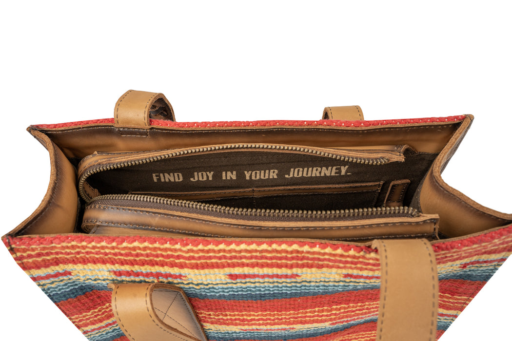 STS Ranchwear Womens Chaynee Valley Serape Ruby Multi-Color Leather Handbag Bag