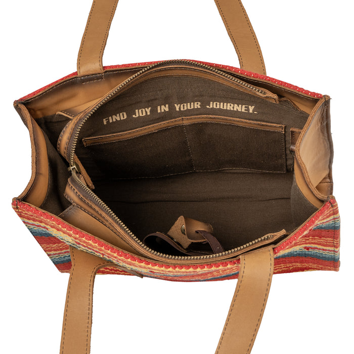 STS Ranchwear Womens Chaynee Valley Serape Ruby Multi-Color Leather Handbag Bag