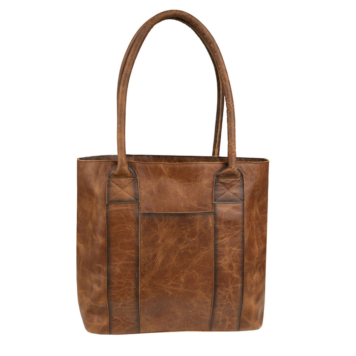 STS Ranchwear Womens Vaquero Cowhide/Tan Leather Tote Bag
